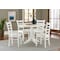 International Concepts Round 36 in Round Extension Dining Table with 4 Emily Chairs, White, 36 in W, 48 in L, 30.1 in H K08-36RXT-27B-C617-4 - alternate 2
